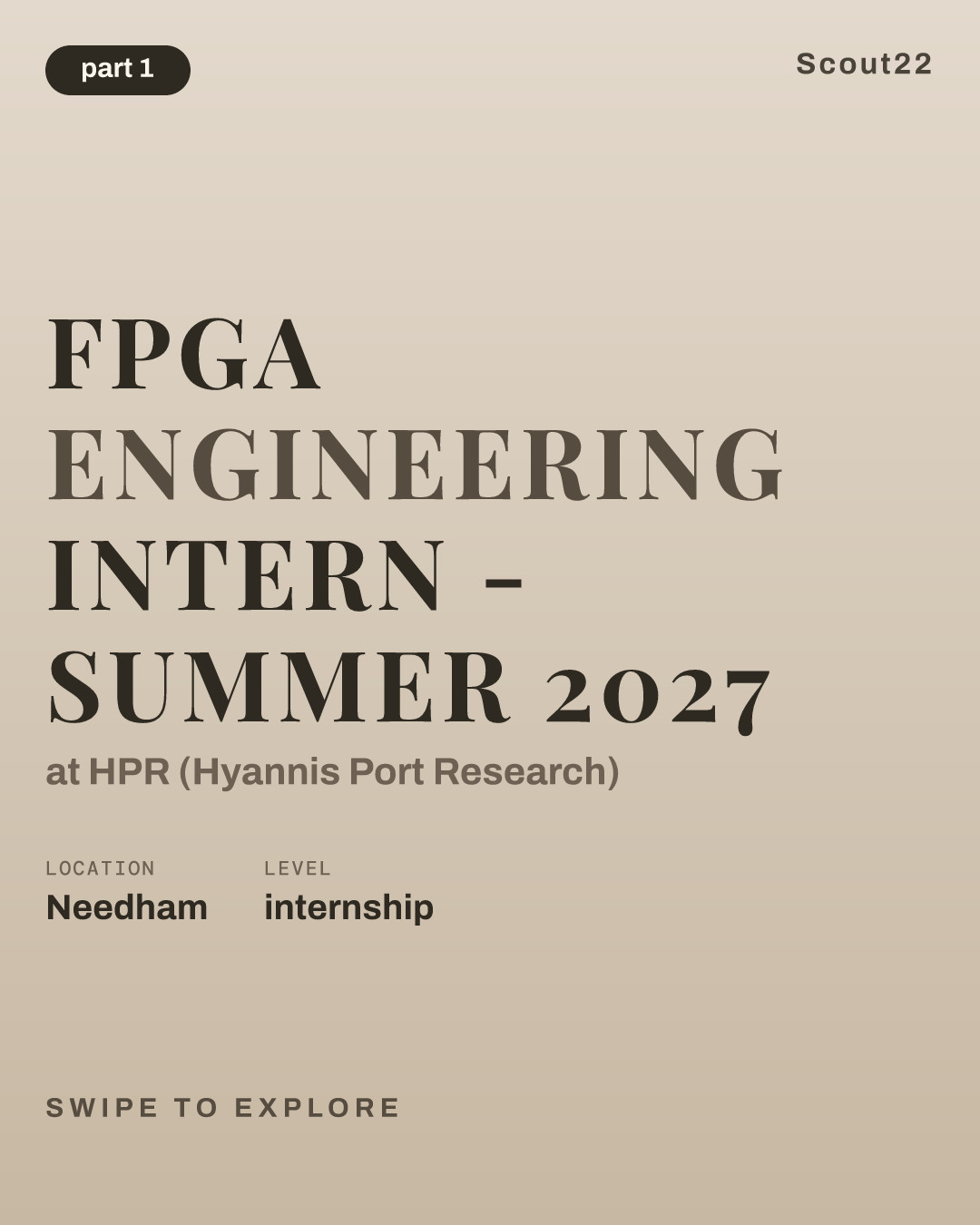 FPGA Engineering Intern - Summer 2027 at HPR (Hyannis Port Research)