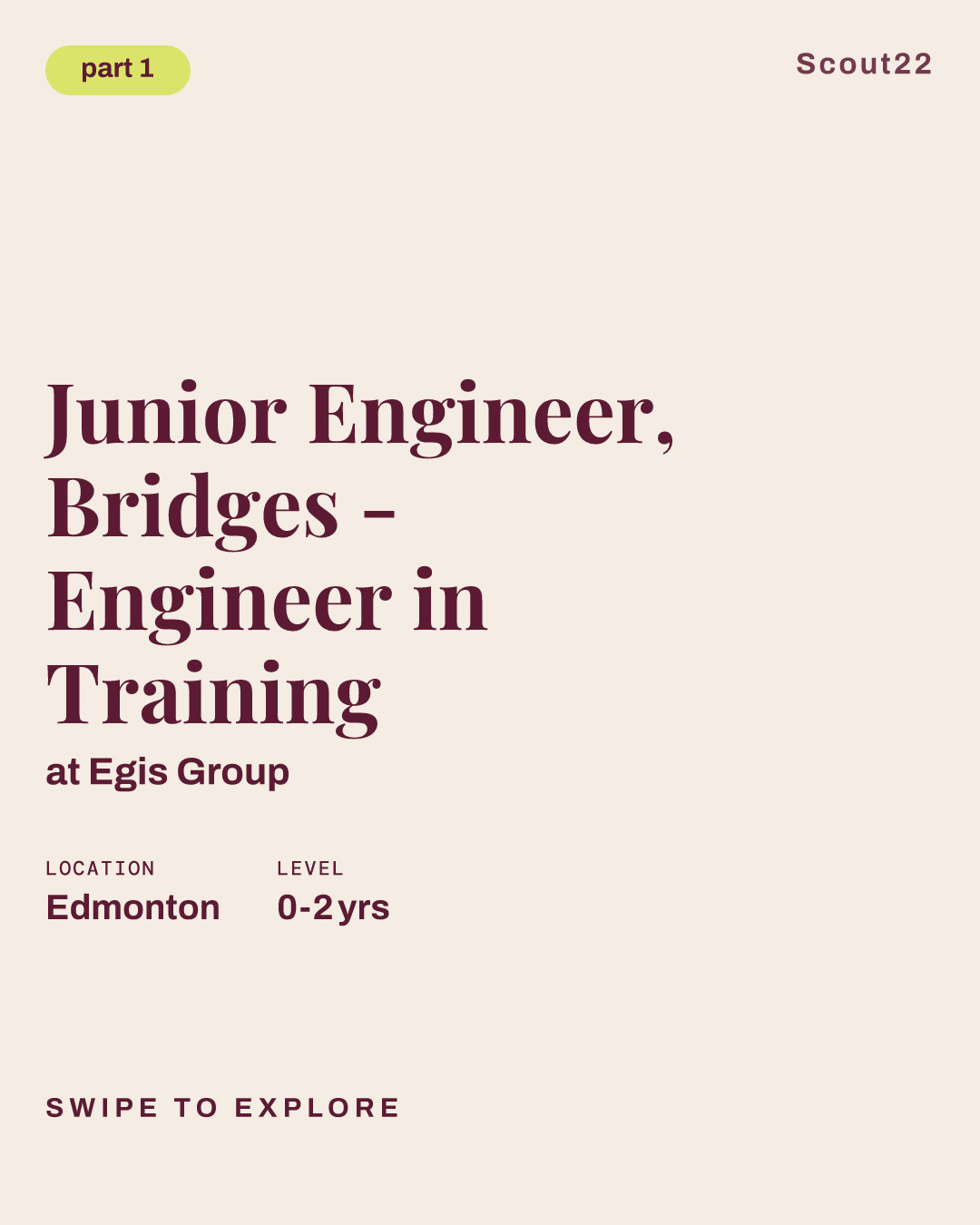 Junior Engineer, Bridges - Engineer in Training at Egis Group