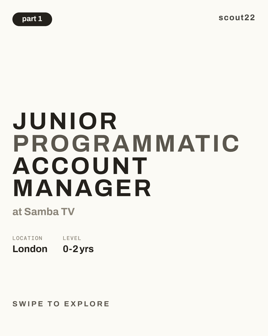 Junior Programmatic Account Manager at Samba TV