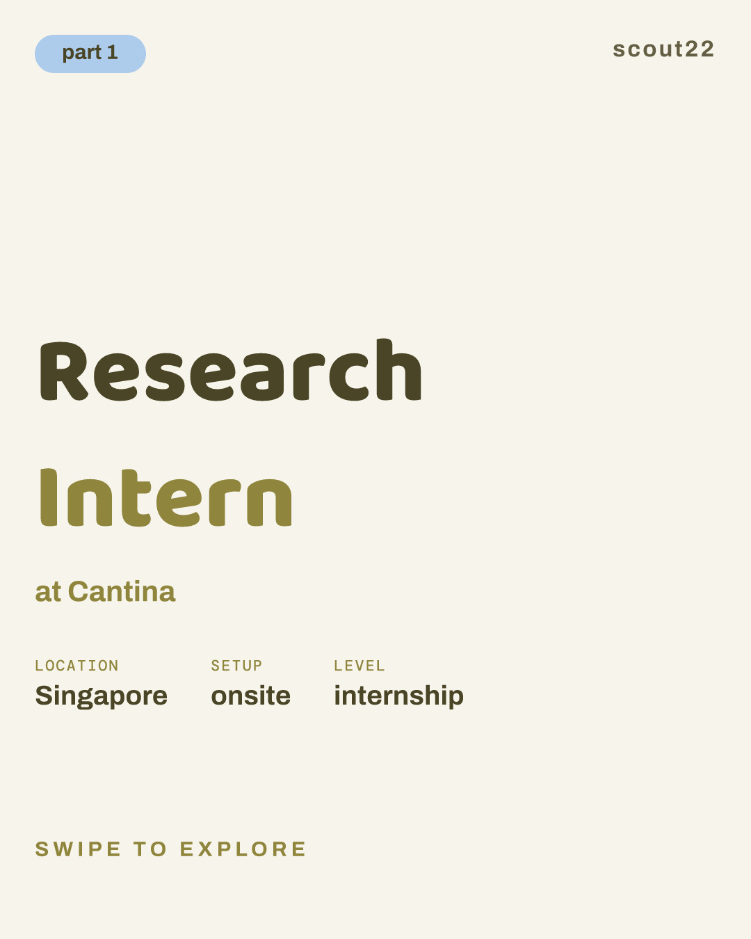 Research Intern at Cantina