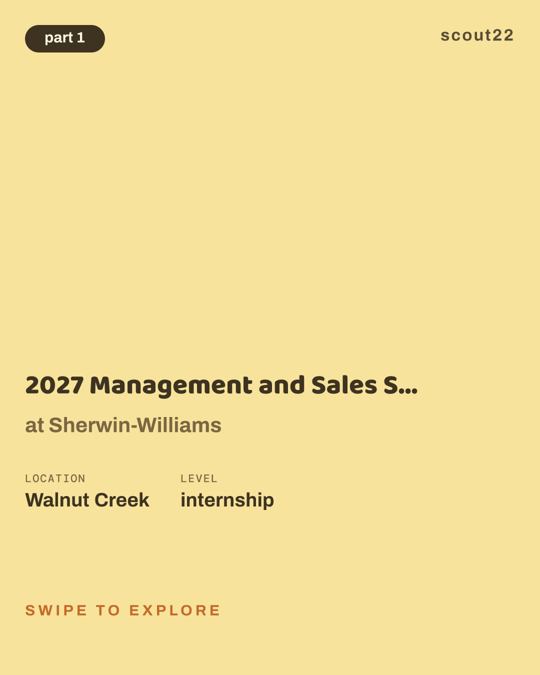 2027 Management and Sales Summer Internship (Bay Area) at Sherwin-Williams