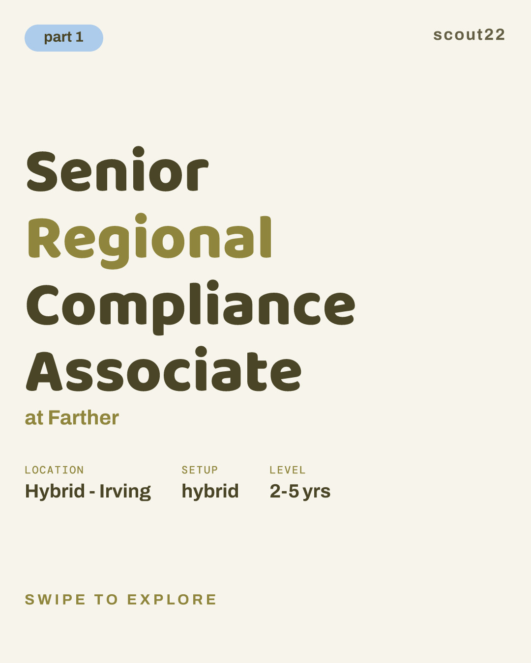 Senior Regional Compliance Associate at Farther