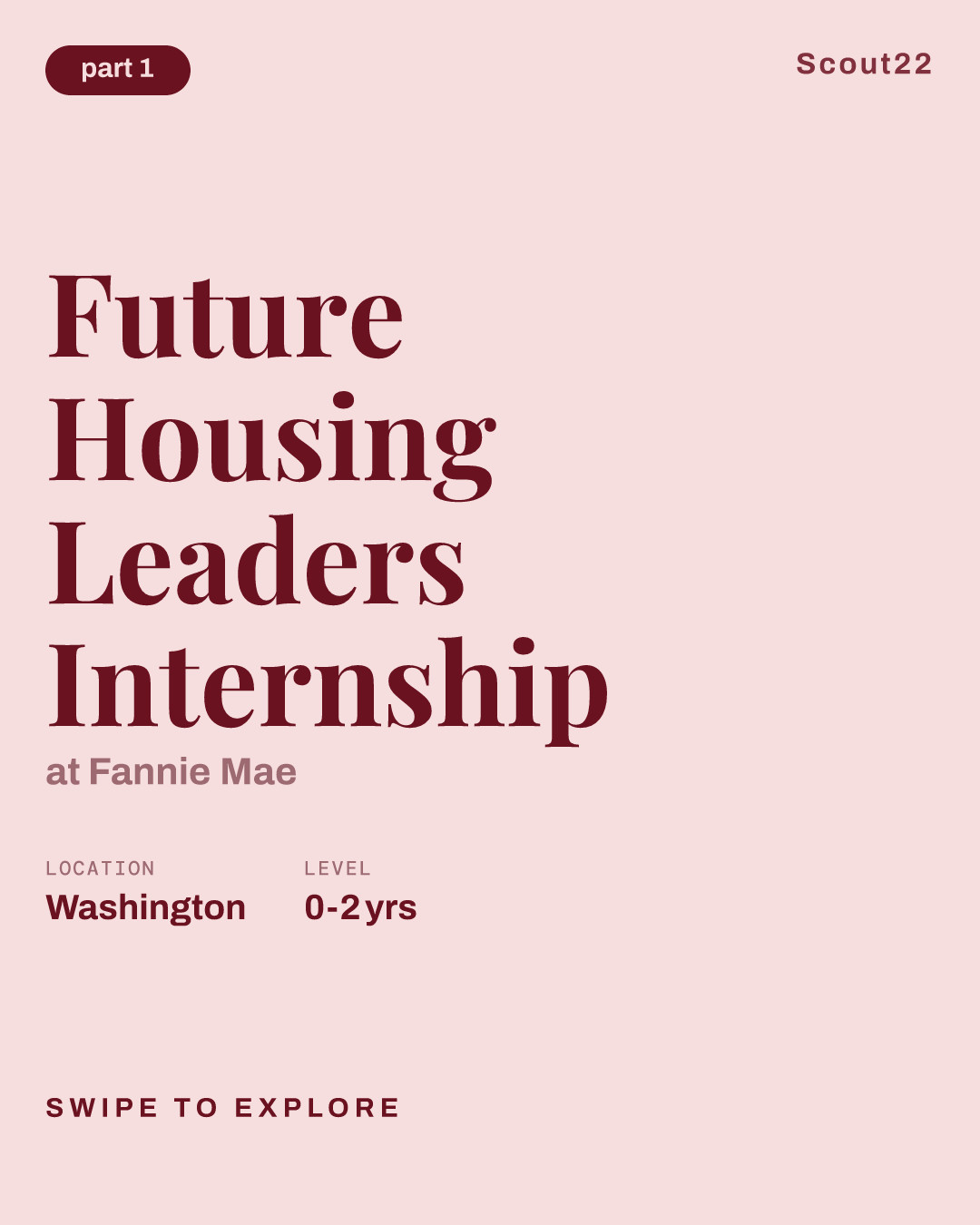 Future Housing Leaders Internship at Fannie Mae