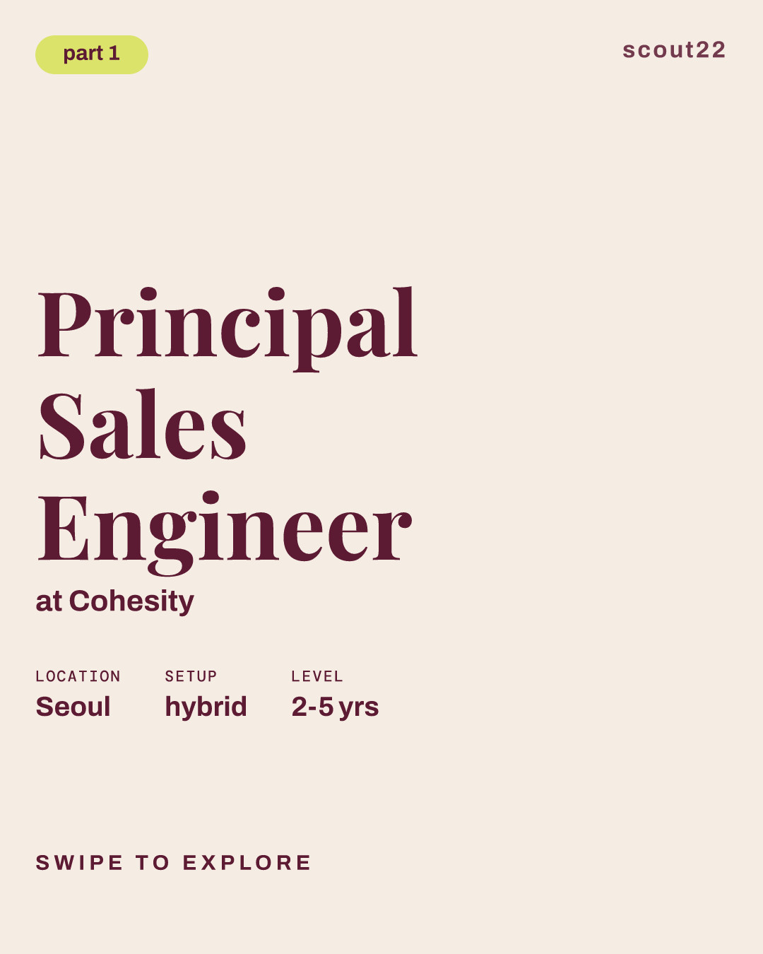 Principal Sales Engineer at Cohesity