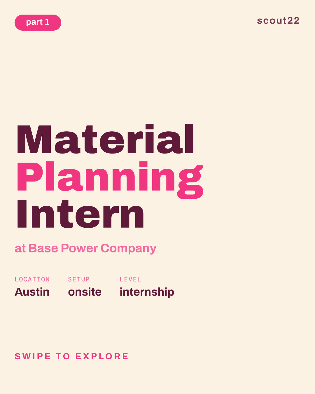Material Planning Intern at Base Power Company