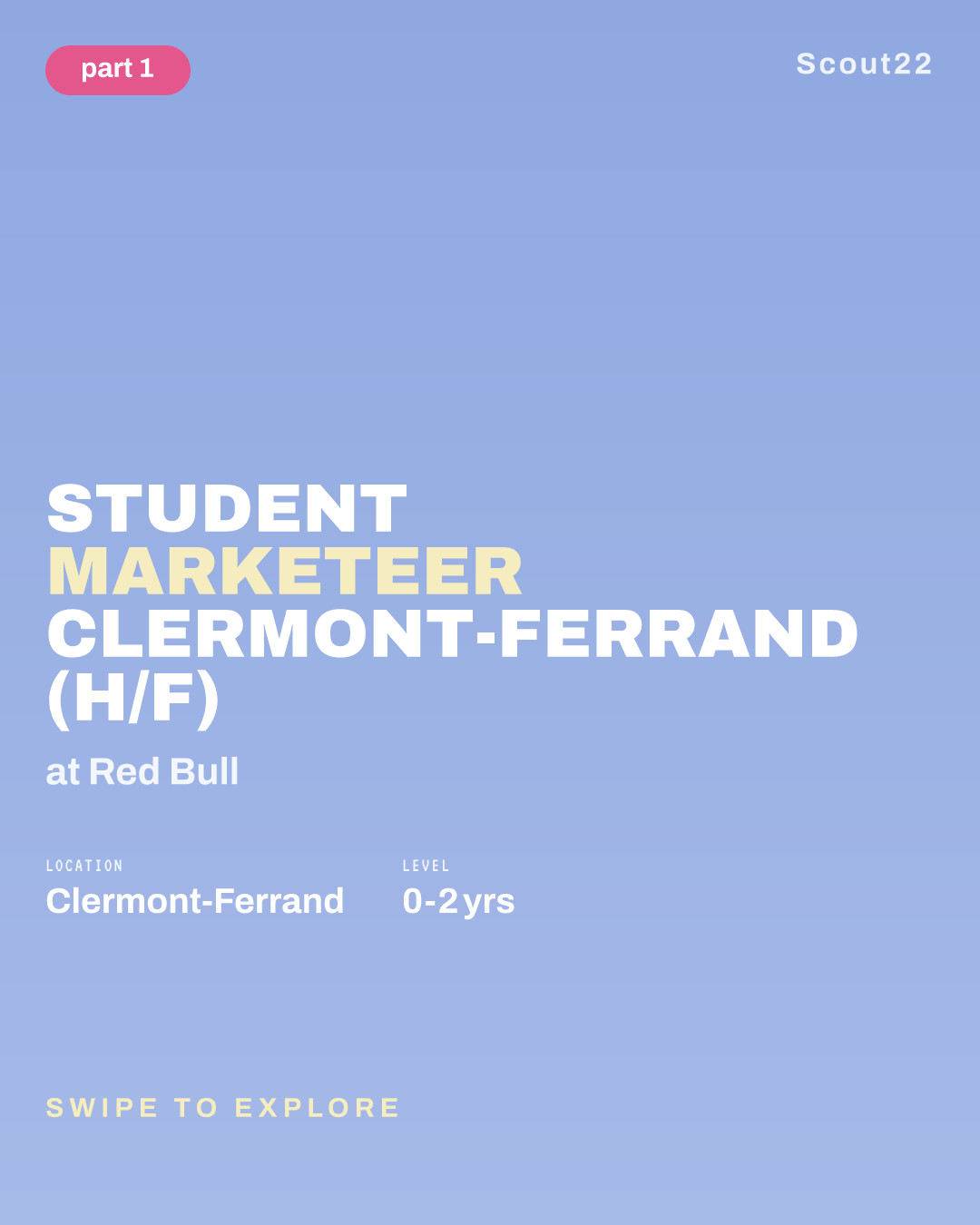 STUDENT MARKETEER CLERMONT-FERRAND (H/F) at Red Bull
