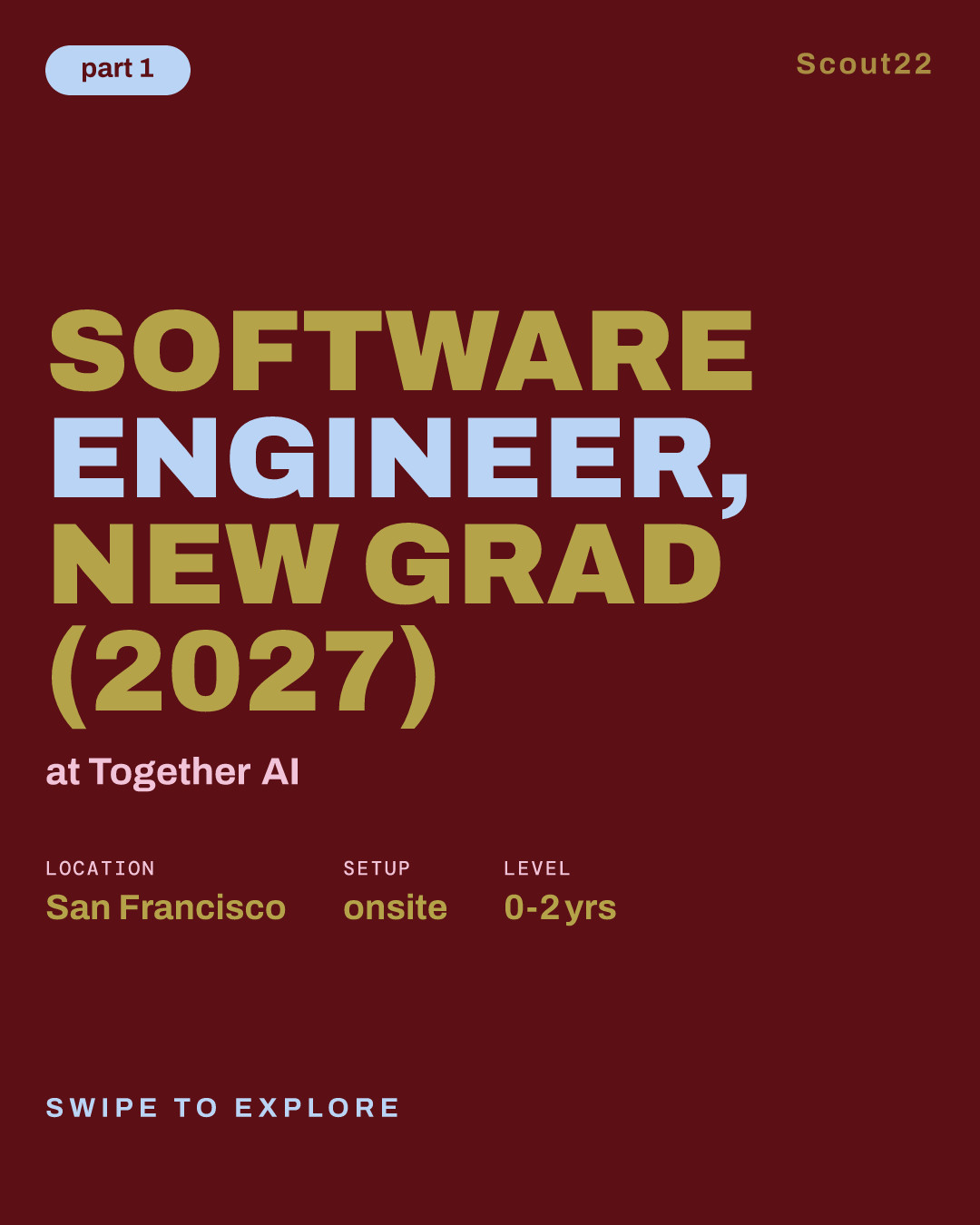 Software Engineer, New Grad (2027) at Together AI
