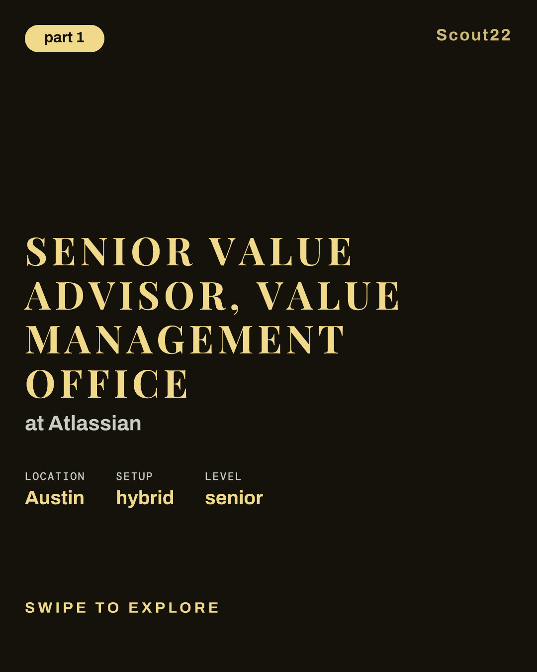 Senior Value Advisor, Value Management Office at Atlassian