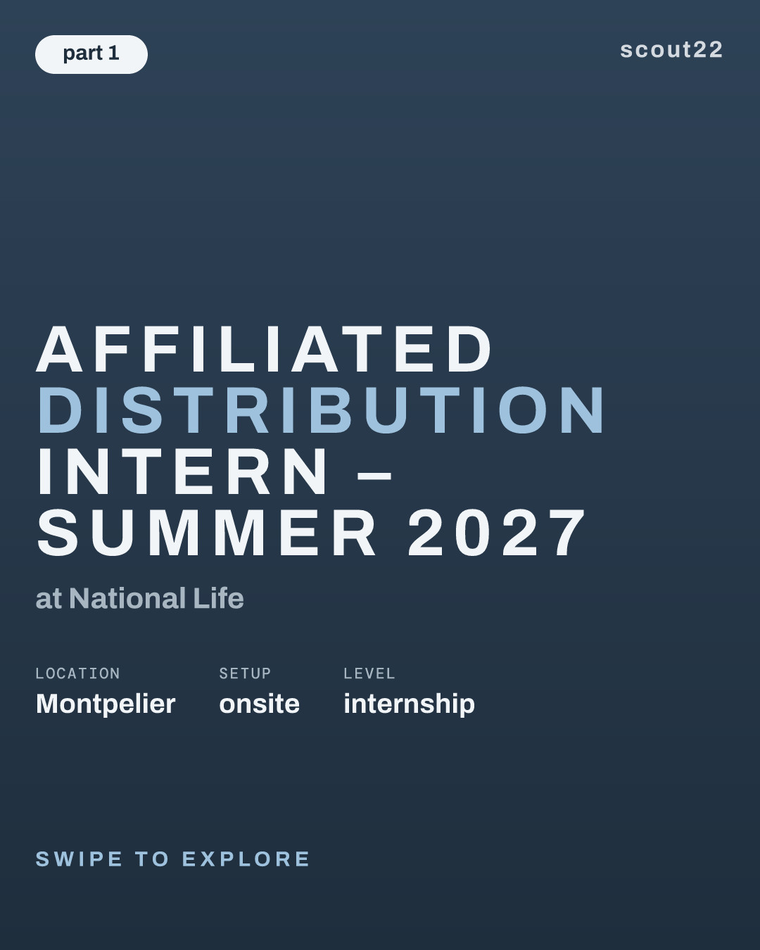 Affiliated Distribution Intern – Summer 2027 at National Life