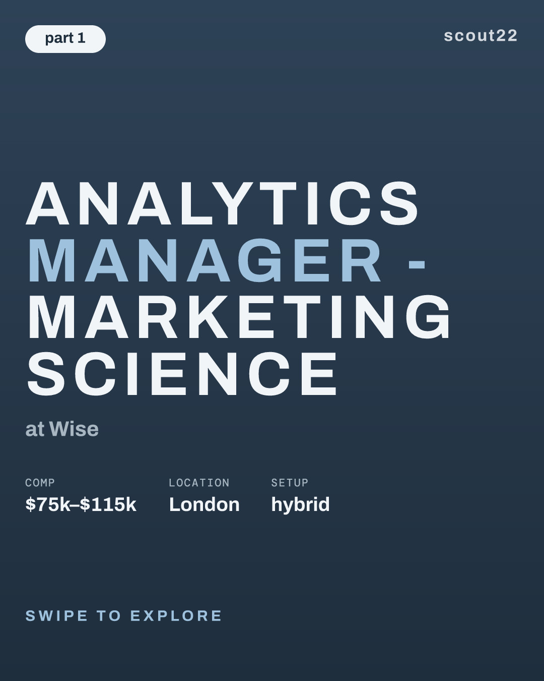 Analytics Manager - Marketing Science at Wise