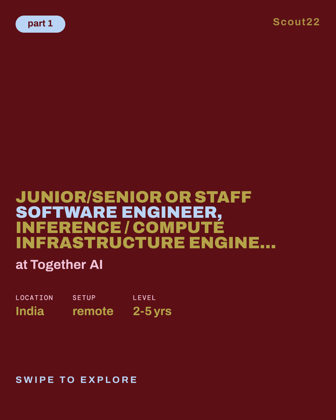 Junior/Senior or Staff Software Engineer, Inference / Compute Infrastructure Engineering at Together AI