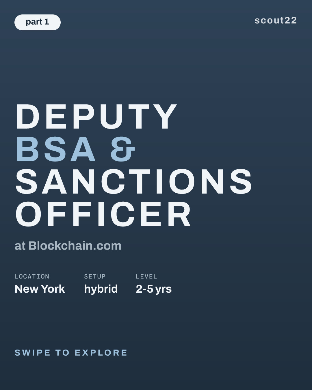 Deputy BSA & Sanctions Officer at Blockchain.com