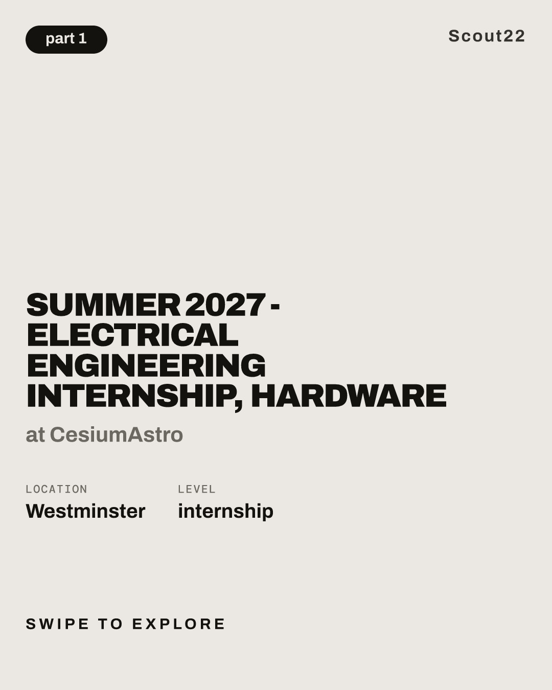 Summer 2027 - Electrical Engineering Internship, Hardware at CesiumAstro