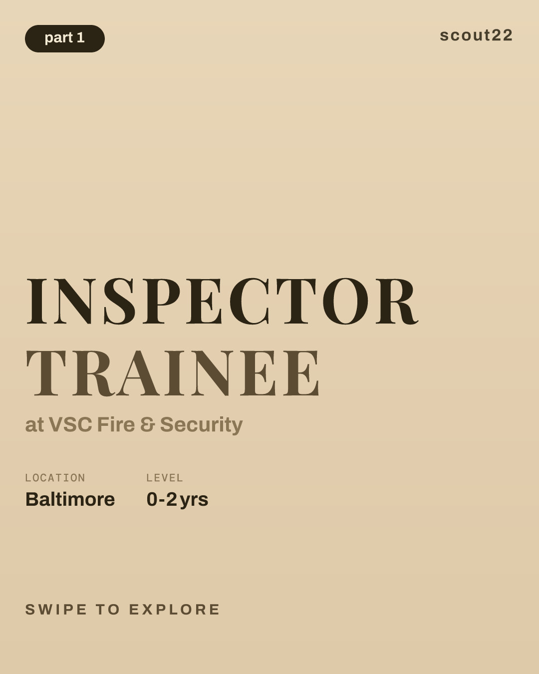 Inspector Trainee at VSC Fire & Security