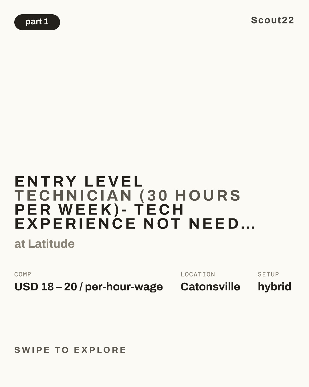 Entry Level Technician (30 Hours Per Week)- Tech Experience Not Needed at Latitude