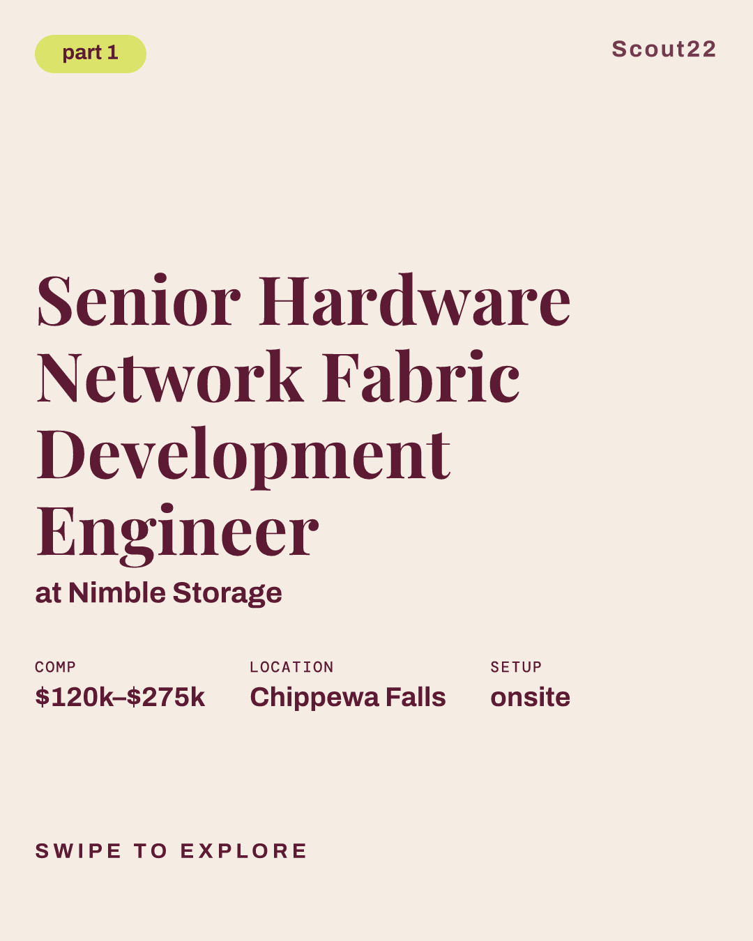 Senior Hardware Network Fabric Development Engineer at Nimble Storage