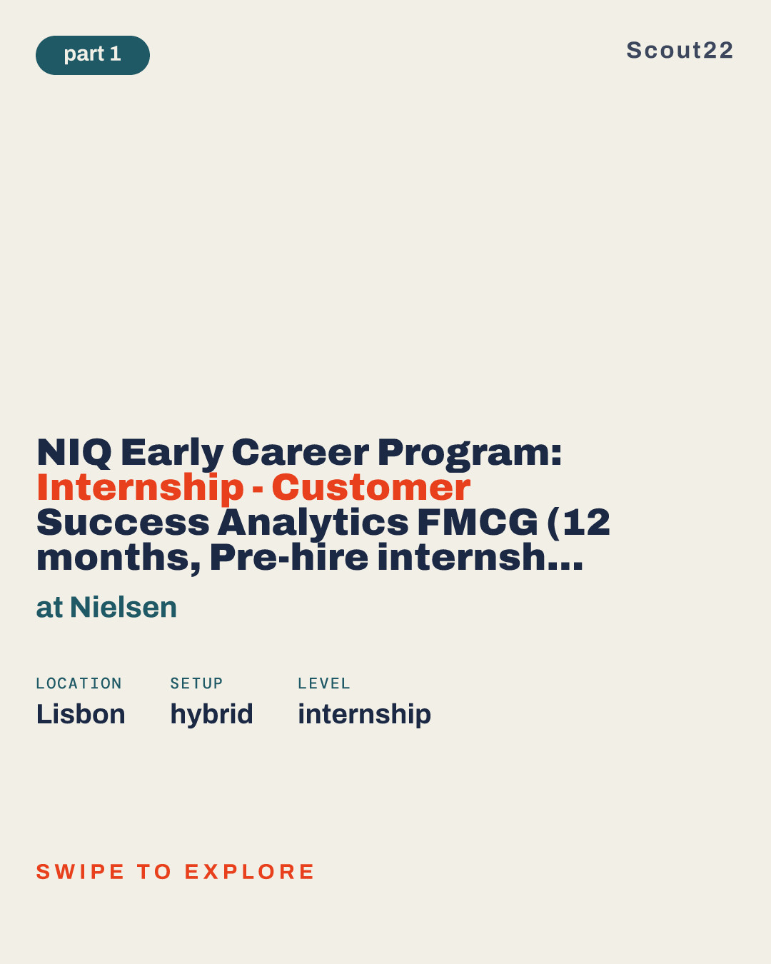 NIQ Early Career Program: Internship - Customer Success Analytics FMCG (12 months, Pre-hire internship) at Nielsen