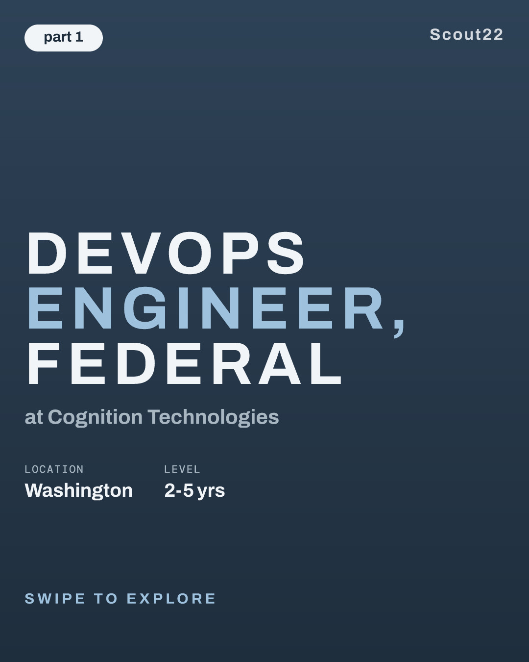 Devops Engineer, Federal at Cognition Technologies
