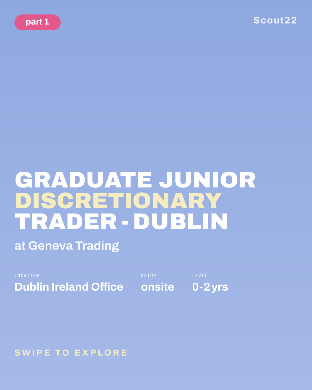 Graduate Junior Discretionary Trader - Dublin at Geneva Trading