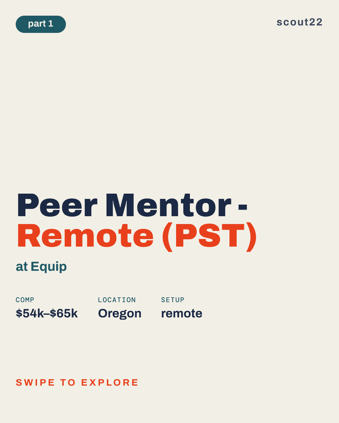 Peer Mentor - Remote (PST) at Equip