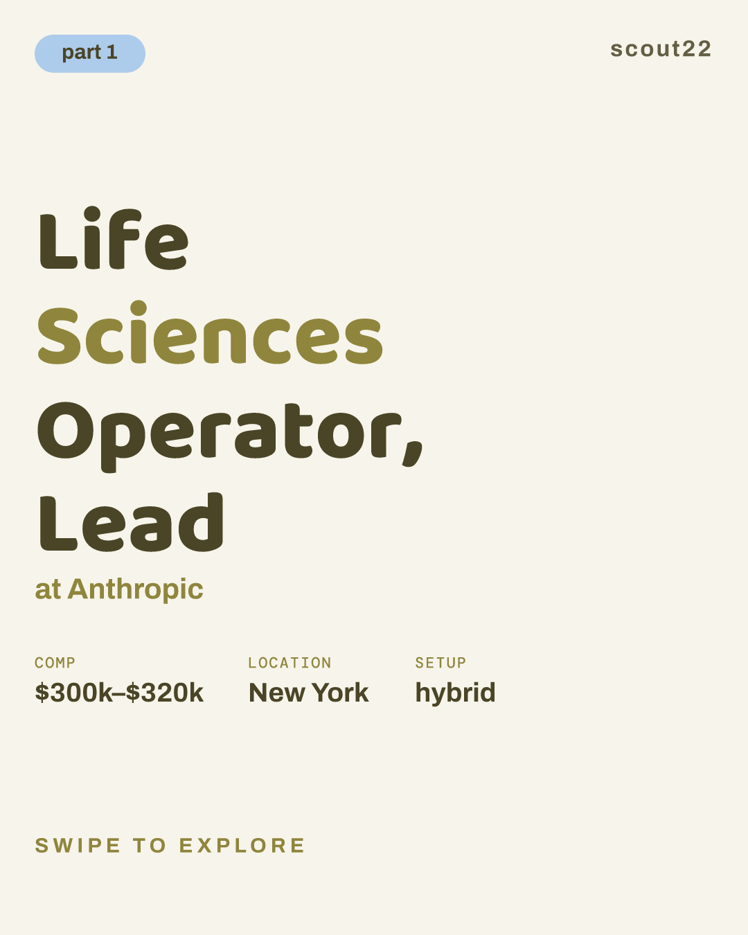 Life Sciences Operator, Lead at Anthropic