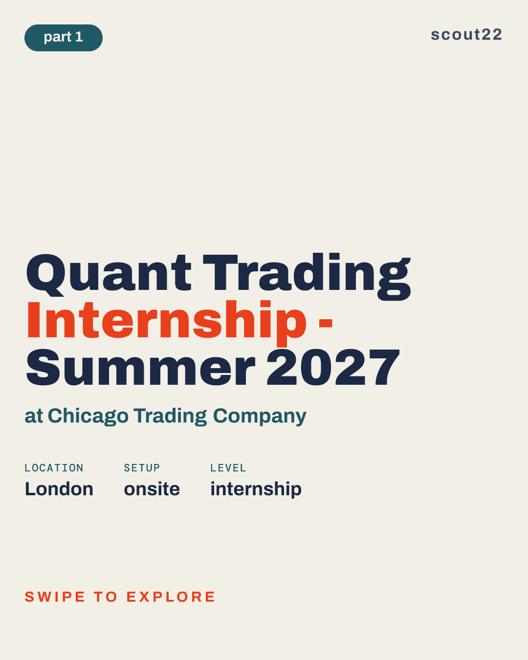 Quant Trading Internship - Summer 2027 at Chicago Trading Company