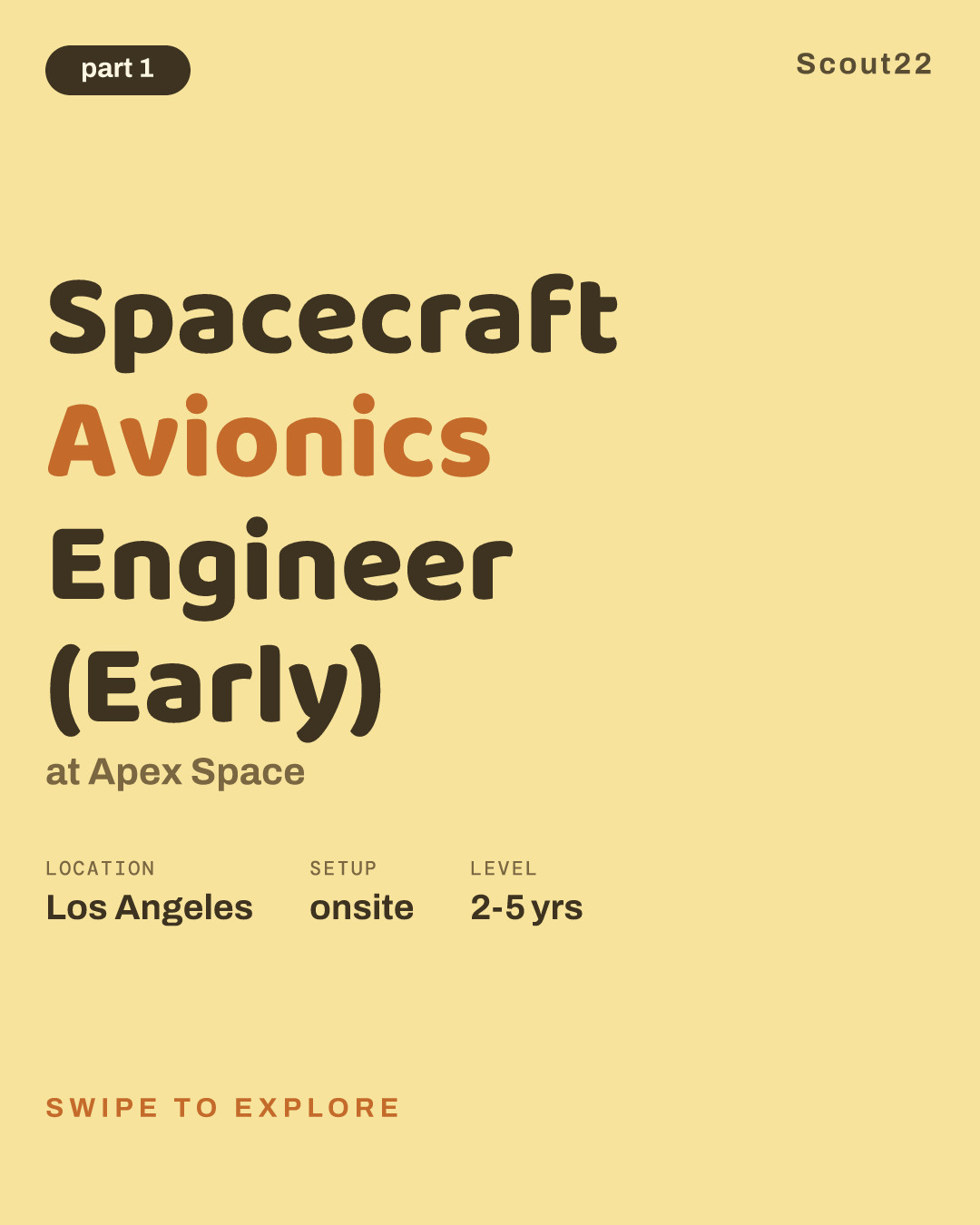 Spacecraft Avionics Engineer (Early) at Apex Space