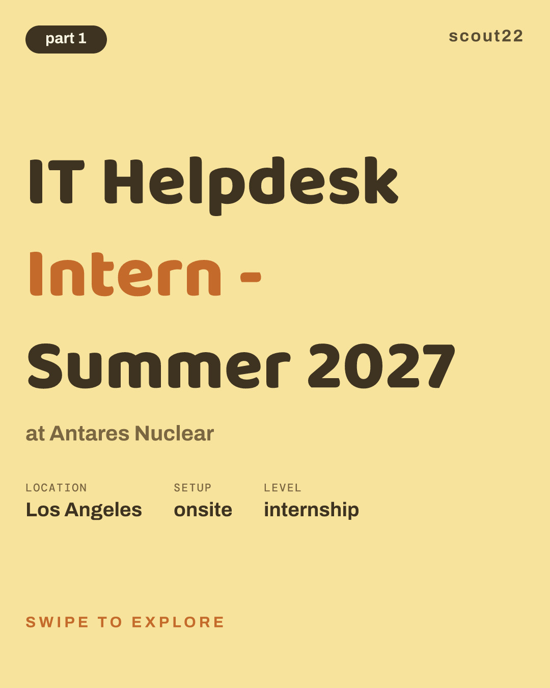IT Helpdesk Intern - Summer 2027 at Antares Nuclear
