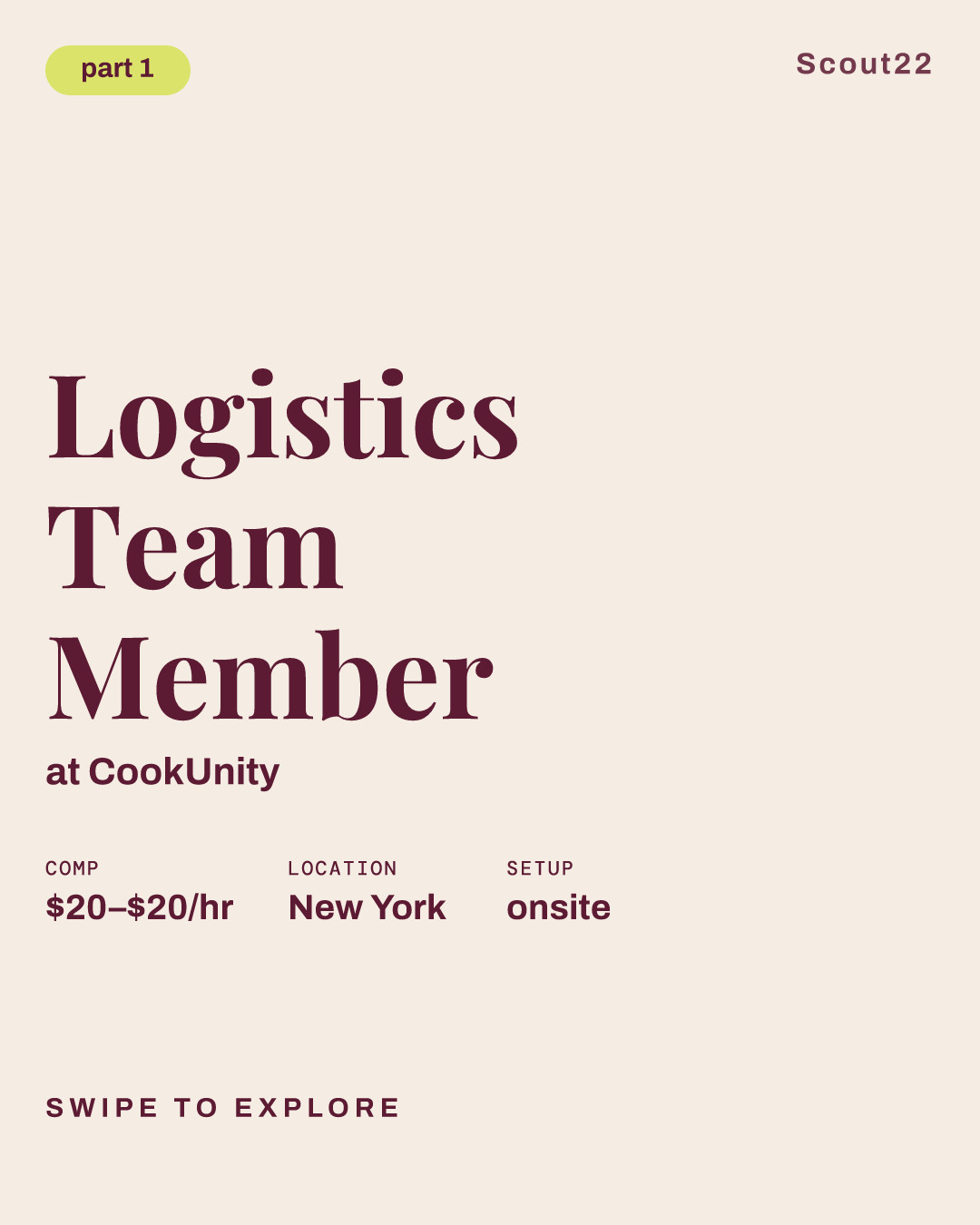 Logistics Team Member at CookUnity