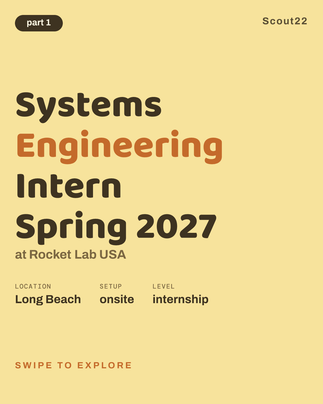Systems Engineering Intern Spring 2027 at Rocket Lab USA