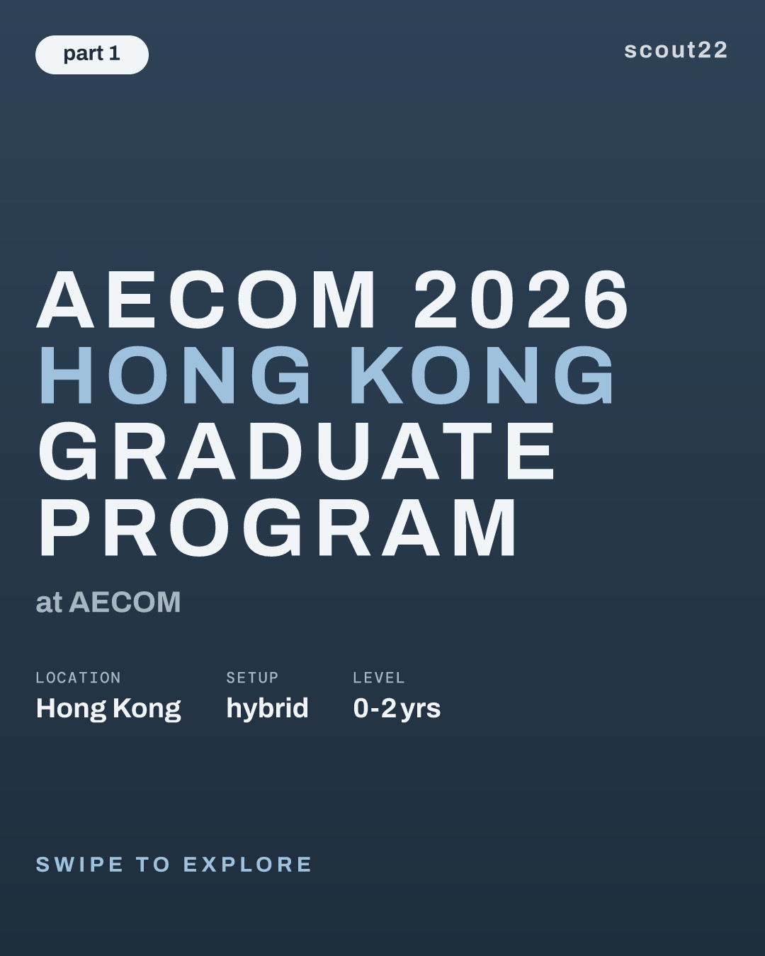 AECOM 2026 Hong Kong Graduate Program at AECOM