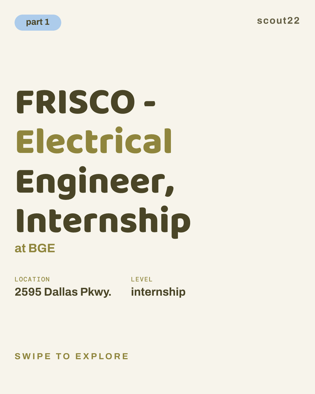 FRISCO - Electrical Engineer, Internship at BGE
