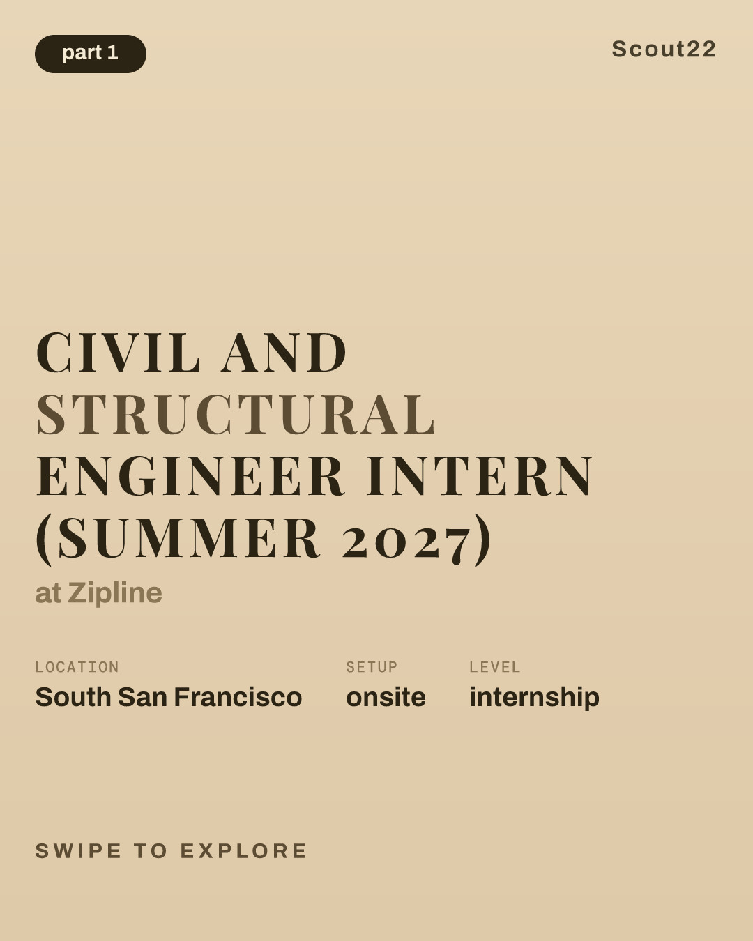 Civil and Structural Engineer Intern (Summer 2027) at Zipline