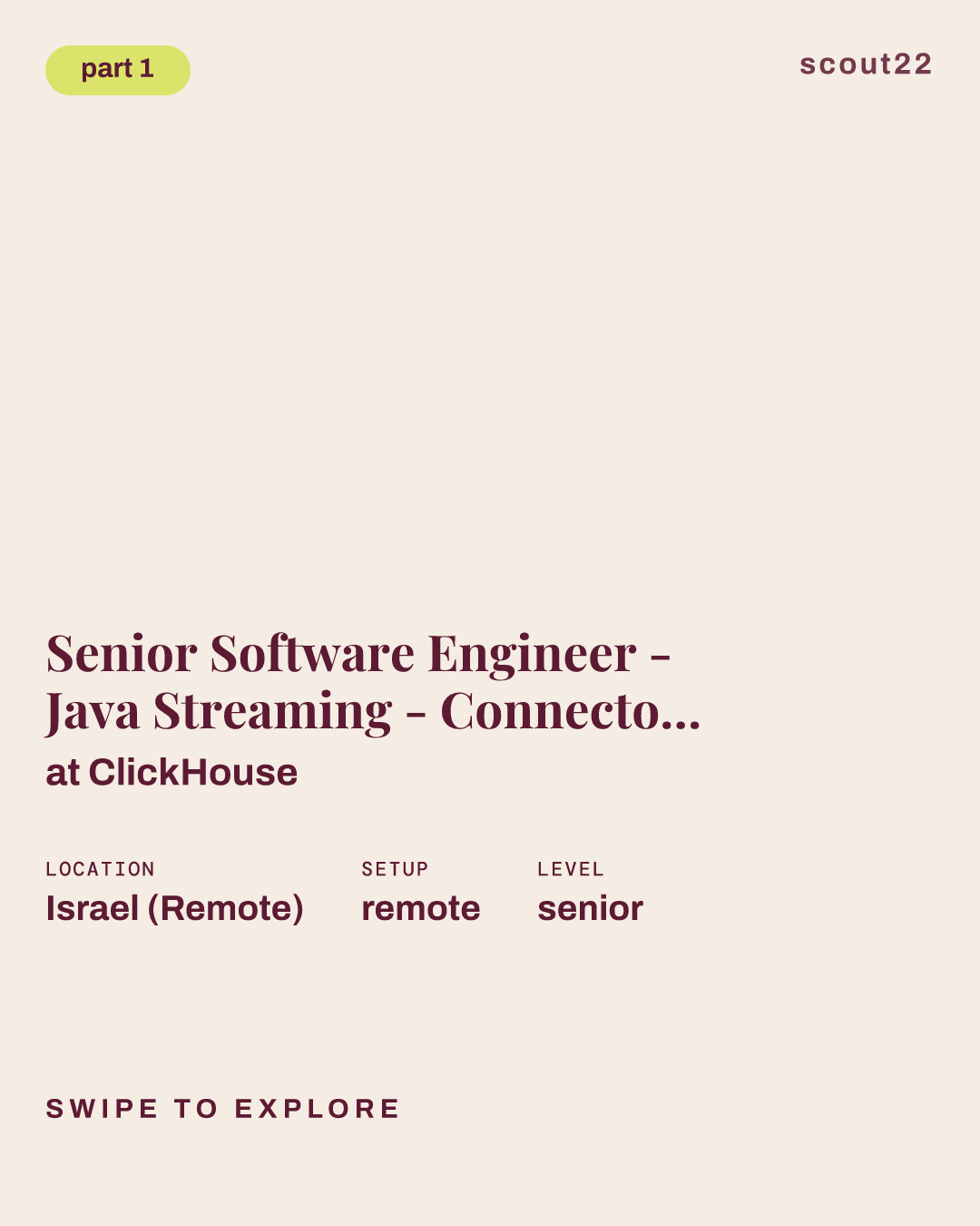 Senior Software Engineer - Java Streaming - Connectors at ClickHouse