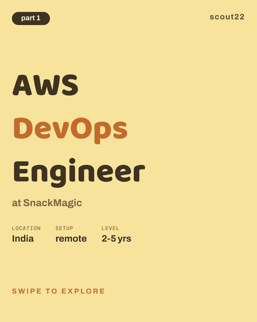 AWS DevOps Engineer at SnackMagic