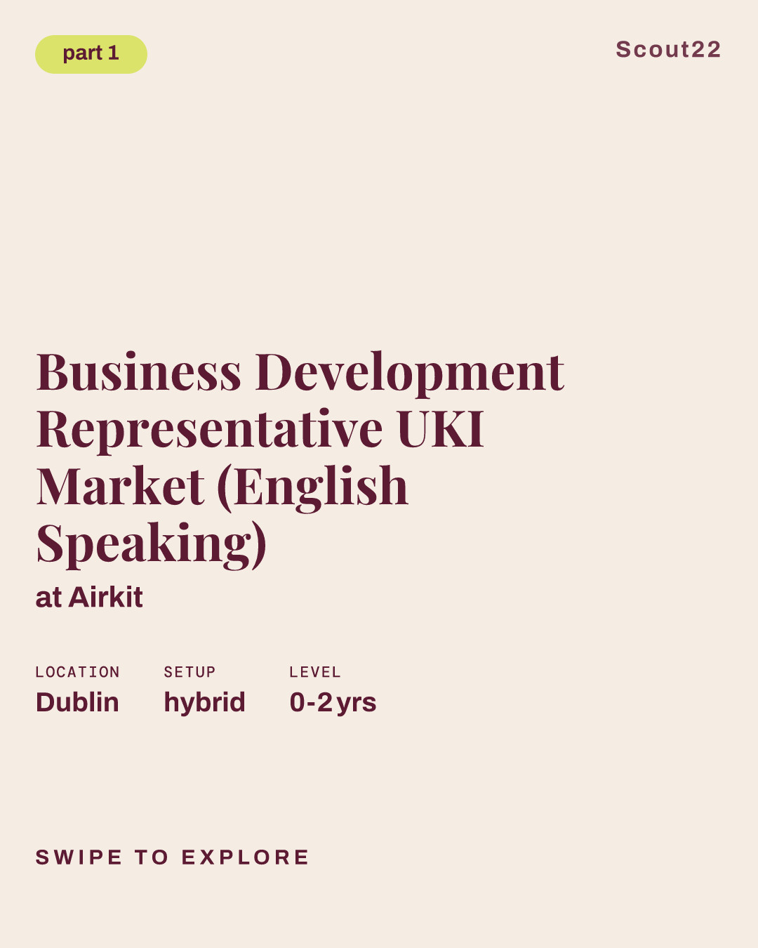 Business Development Representative UKI Market (English Speaking) at Airkit
