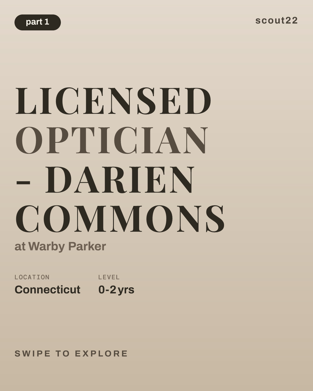 Licensed Optician - Darien Commons at Warby Parker