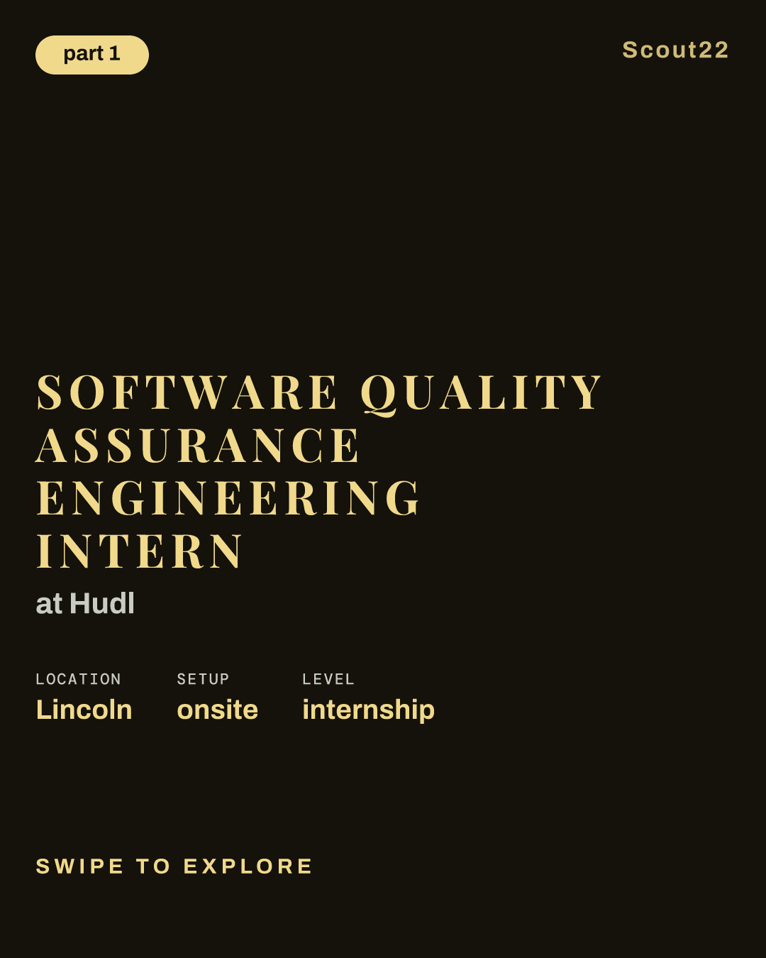Software Quality Assurance Engineering Intern at Hudl
