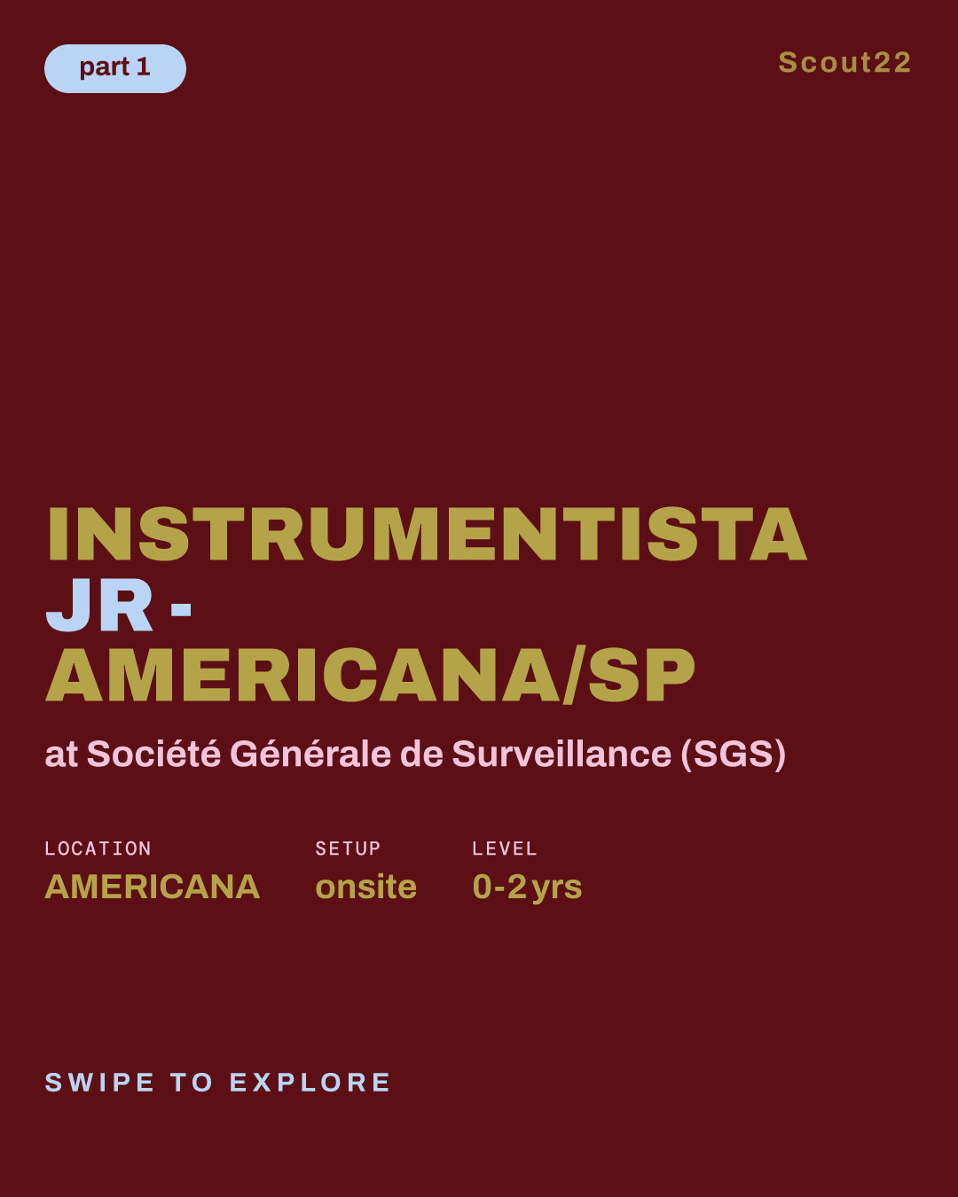 INSTRUMENTISTA JR - Americana/SP at Société Générale de Surveillance (SGS)