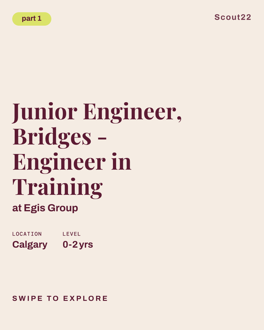 Junior Engineer, Bridges - Engineer in Training at Egis Group