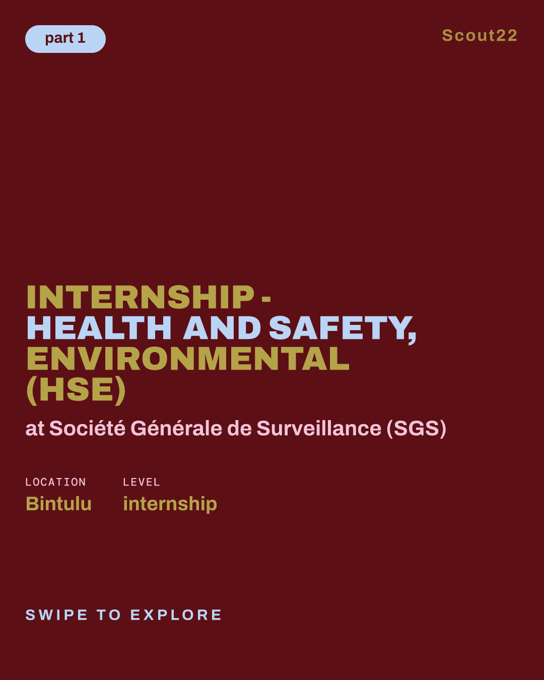 Internship - Health and Safety, Environmental (HSE) at Société Générale de Surveillance (SGS)