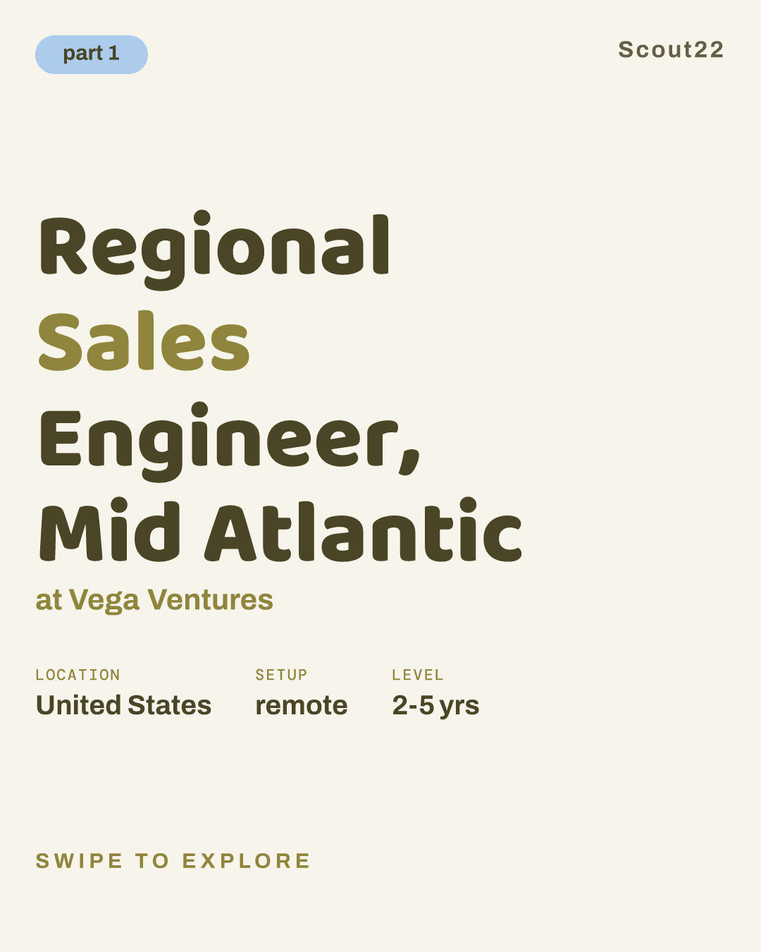 Regional Sales Engineer, Mid Atlantic at Vega Ventures