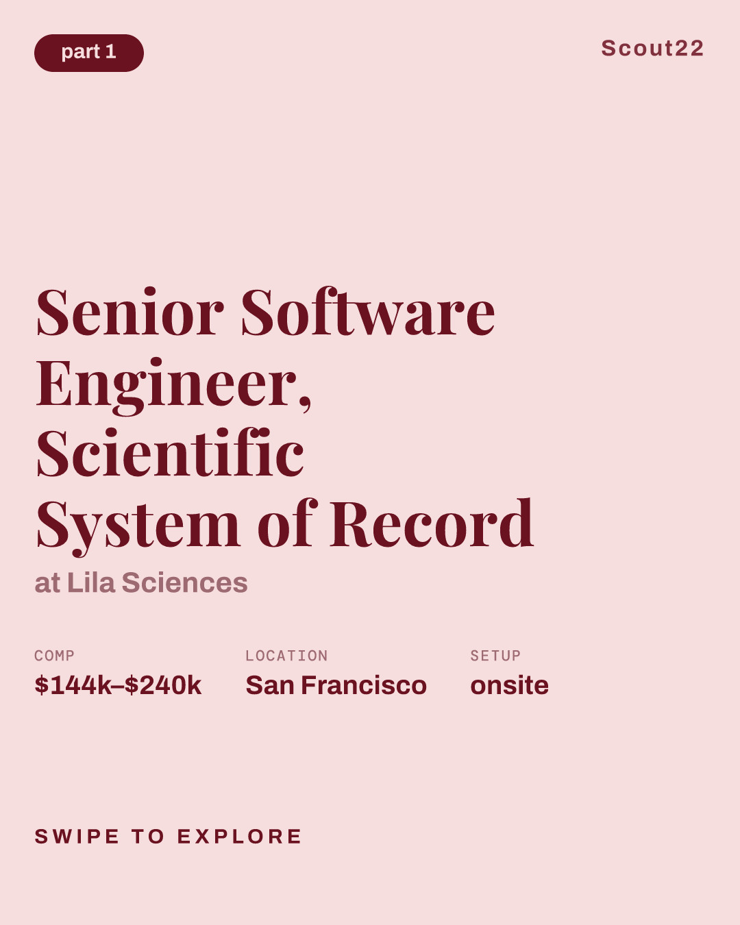 Senior Software Engineer, Scientific System of Record at Lila Sciences