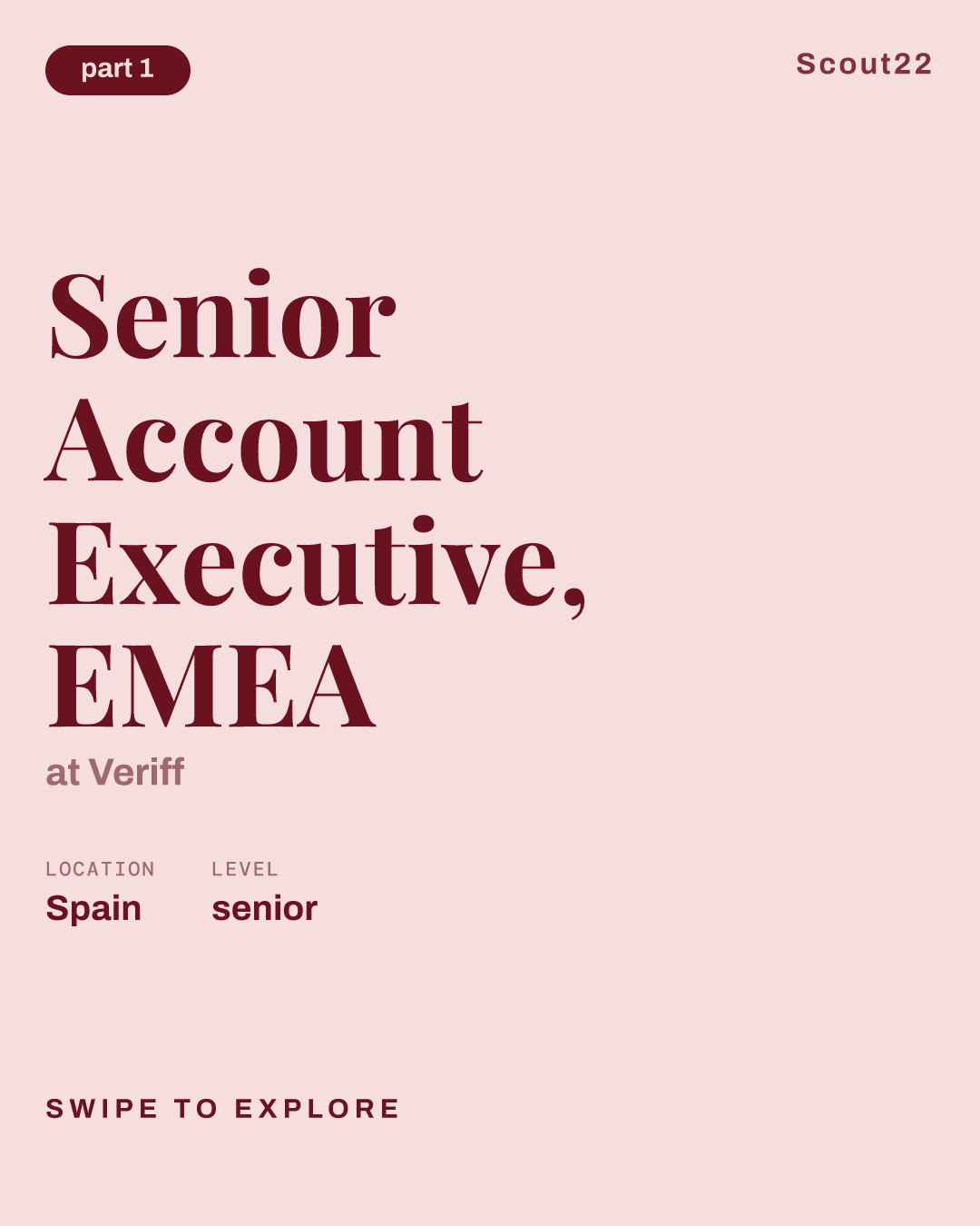 Senior Account Executive, EMEA at Veriff