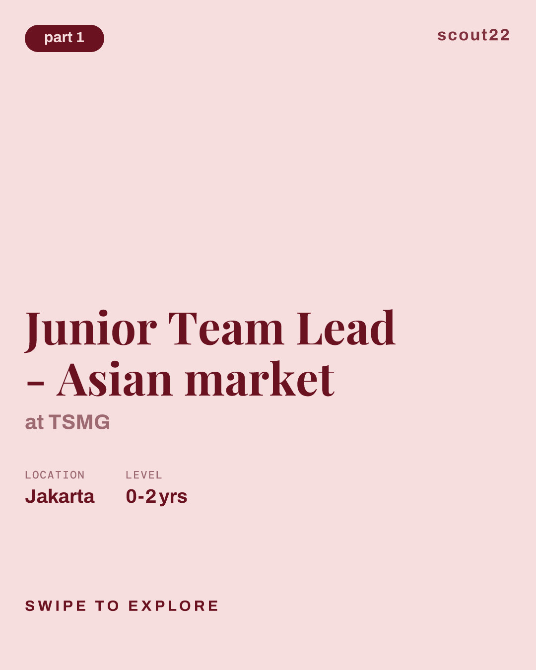 Junior Team Lead - Asian market at TSMG