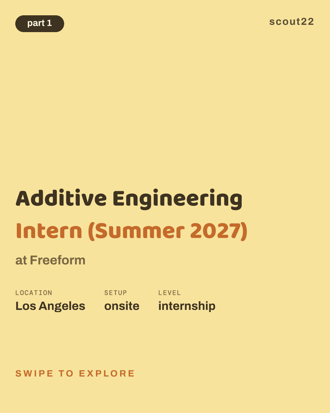 Additive Engineering Intern (Summer 2027) at Freeform