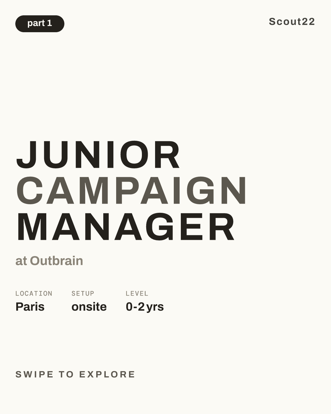 Junior Campaign Manager at Outbrain