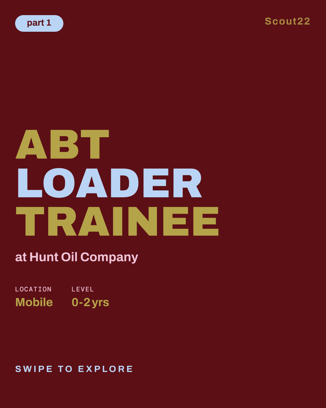 ABT Loader Trainee at Hunt Oil Company