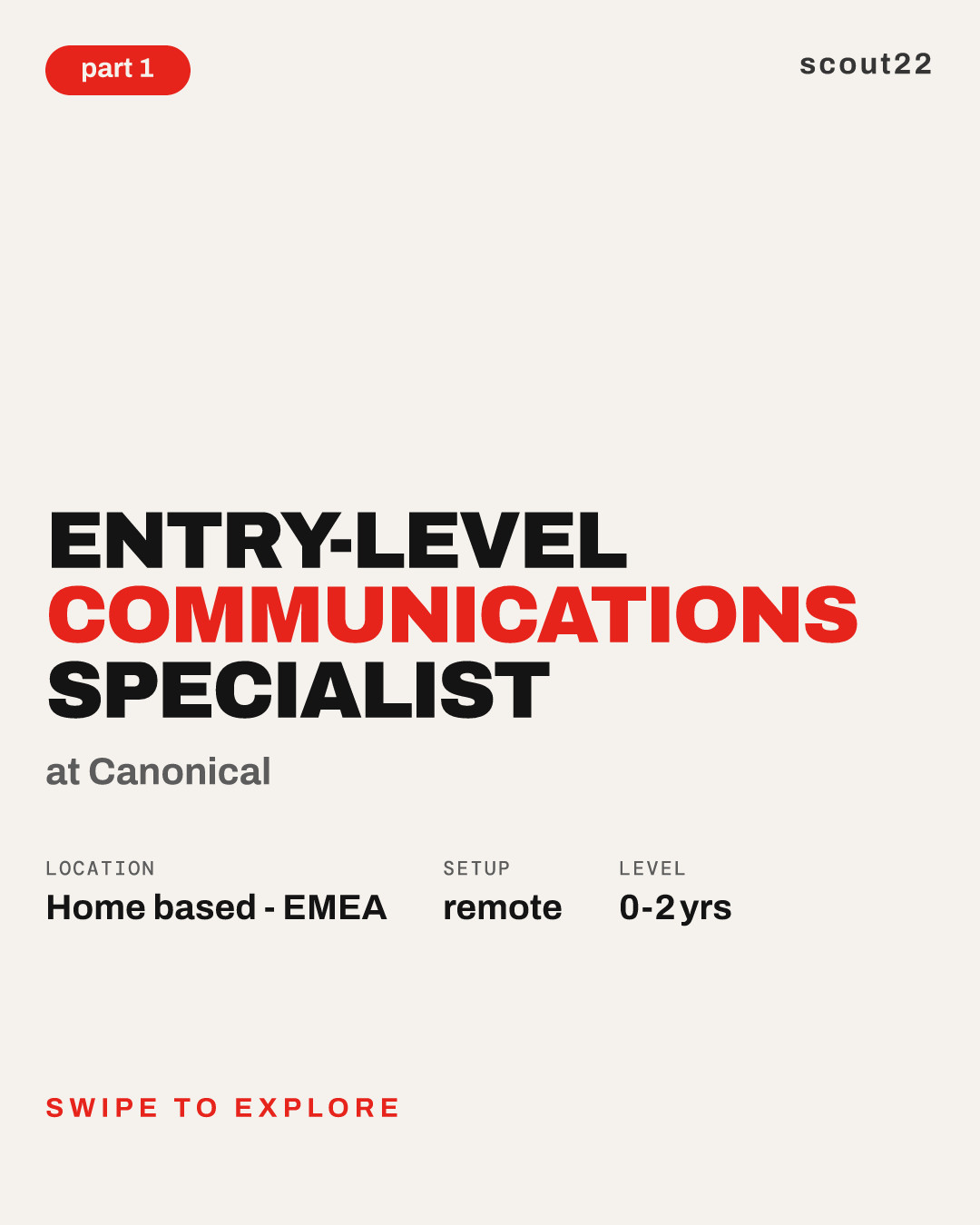 Entry-level communications specialist at Canonical