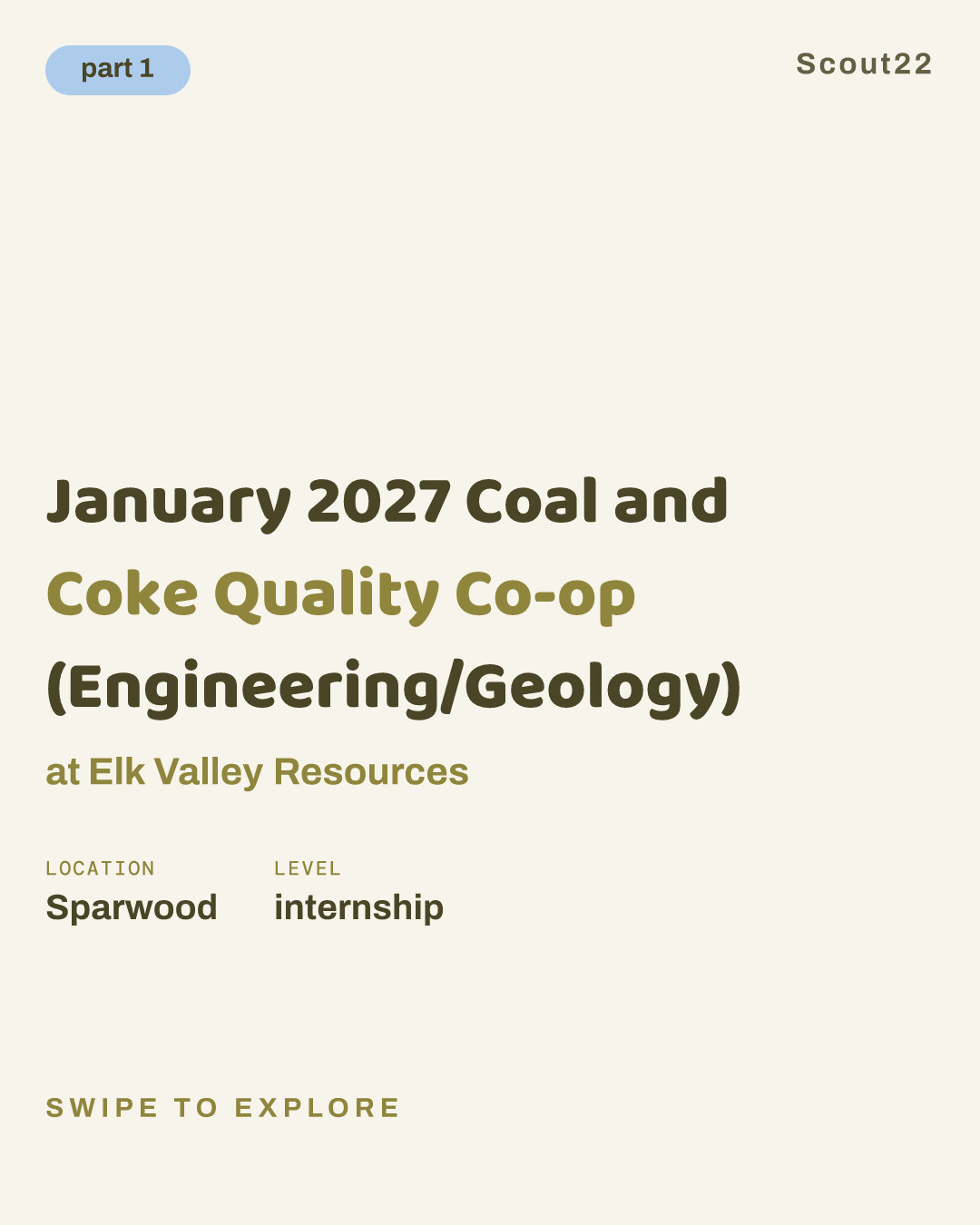 January 2027 Coal and Coke Quality Co-op (Engineering/Geology) at Elk Valley Resources